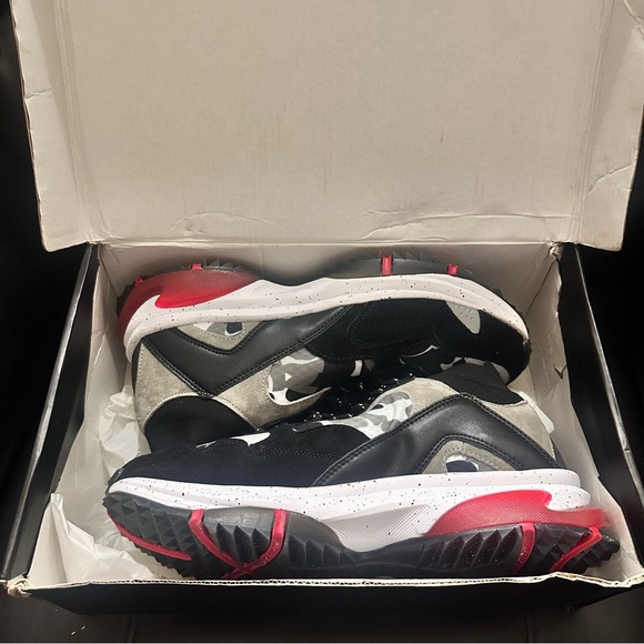 SNKR PROJECT  CANAL SNEAKER // BLACK + GRAY CAMO + RED - Picture 13 of 14